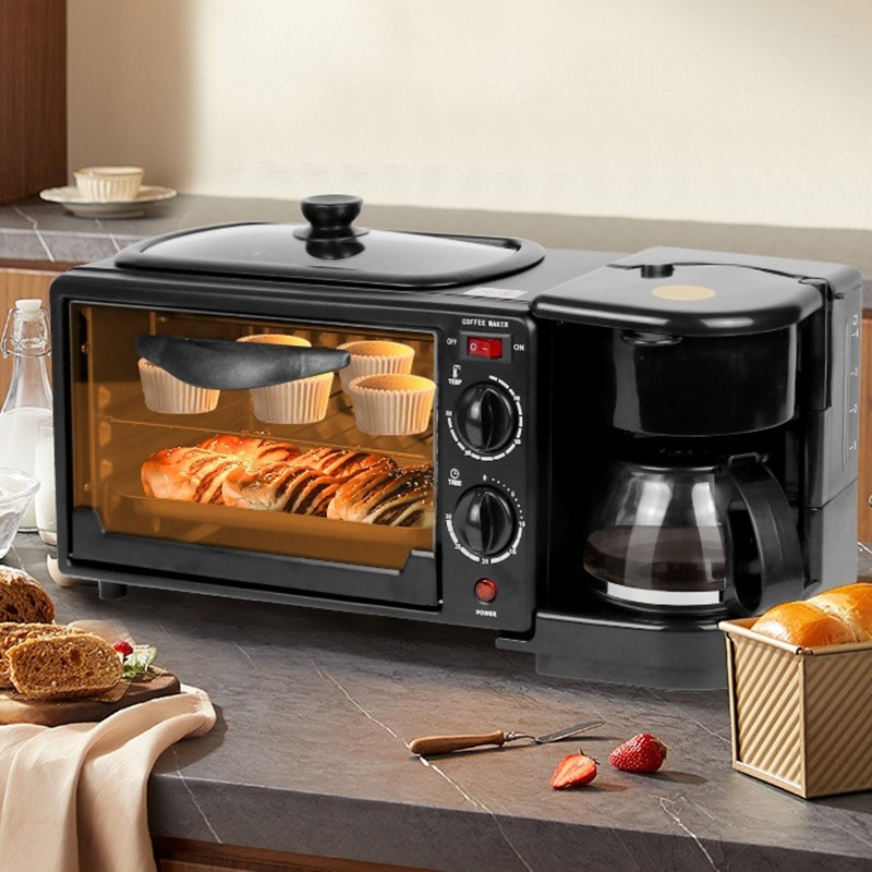 TEMU Máquina de desayuno ; estación de desayuno todo en 1; máquina de desayuno versátil; combinación de cafetera, horno y sartén; en casa, bar, restaurante, oficina,