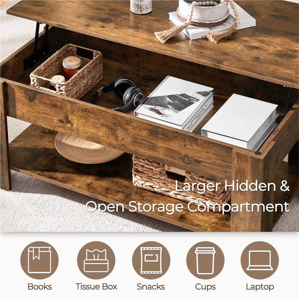 Costoffs Coffee Table with Storage, Lift Top Design