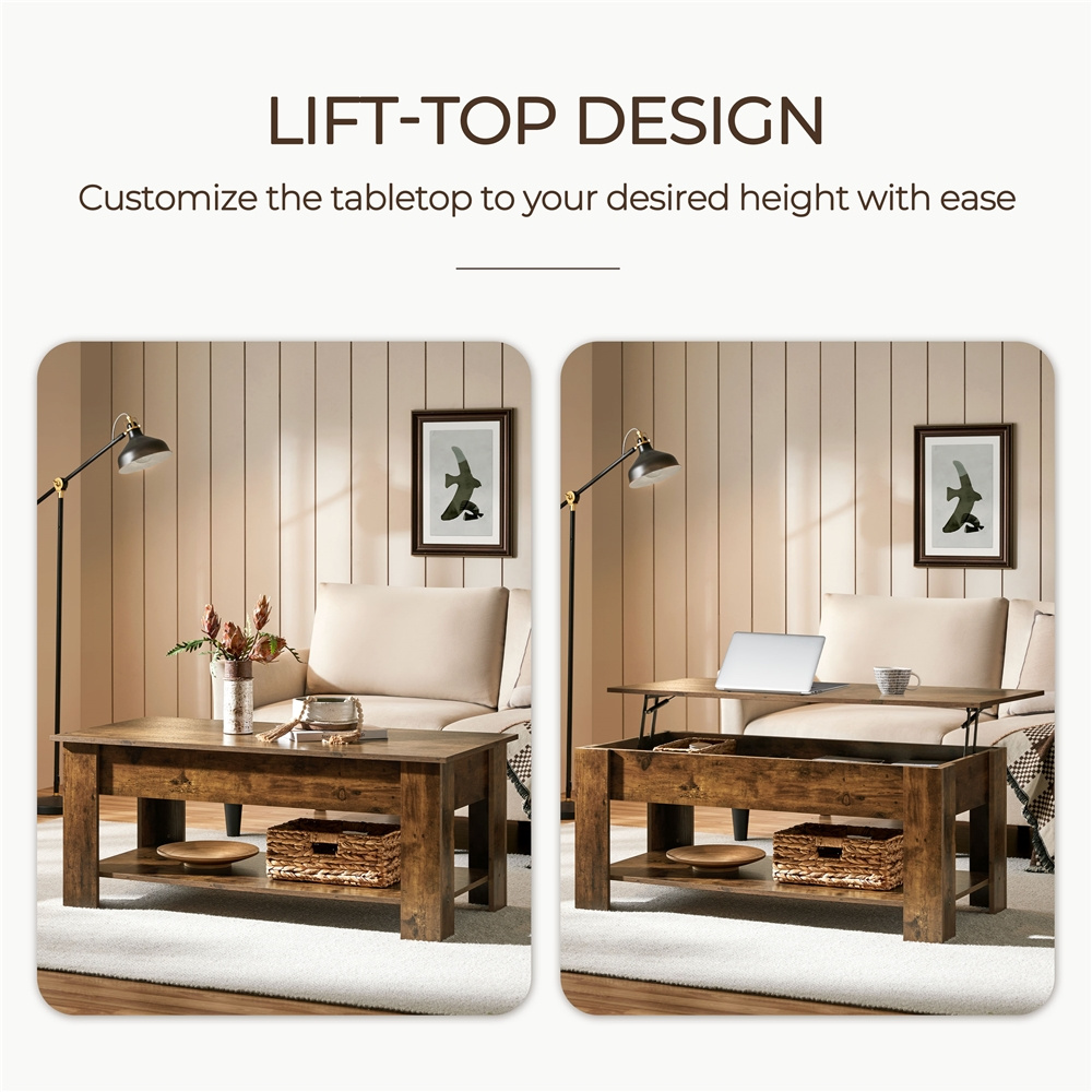 Costoffs Coffee Table with Storage, Lift Top Design