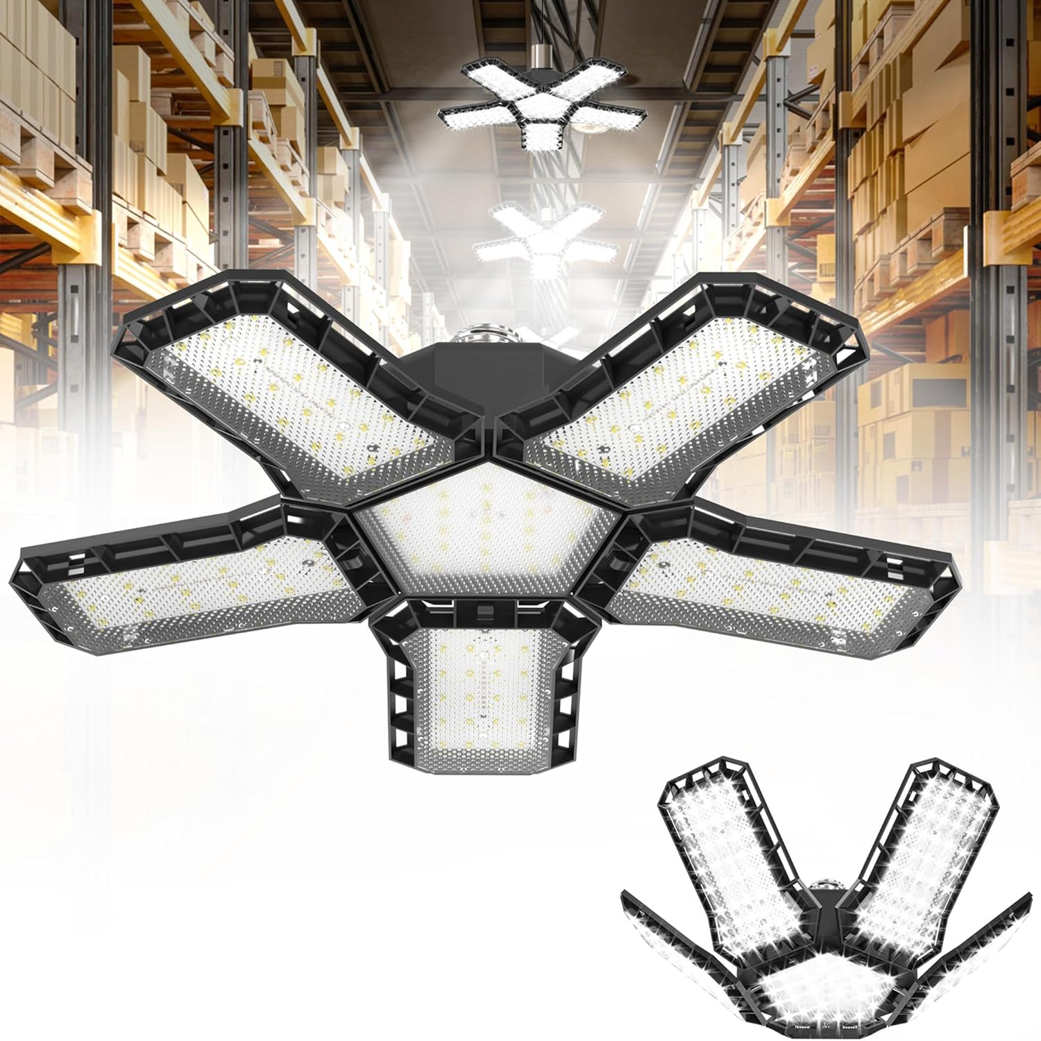 TEMU Led Workshop Ceiling Light, Hanging Garage Light For Garage Lighting, 1/2pcs Ip44
