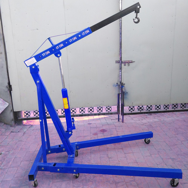 1 Ton Hydraulic Folding Engine Crane Hanger for Workshop Use