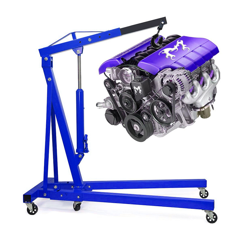 1 Ton Hydraulic Folding Engine Crane Hanger for Workshop Use