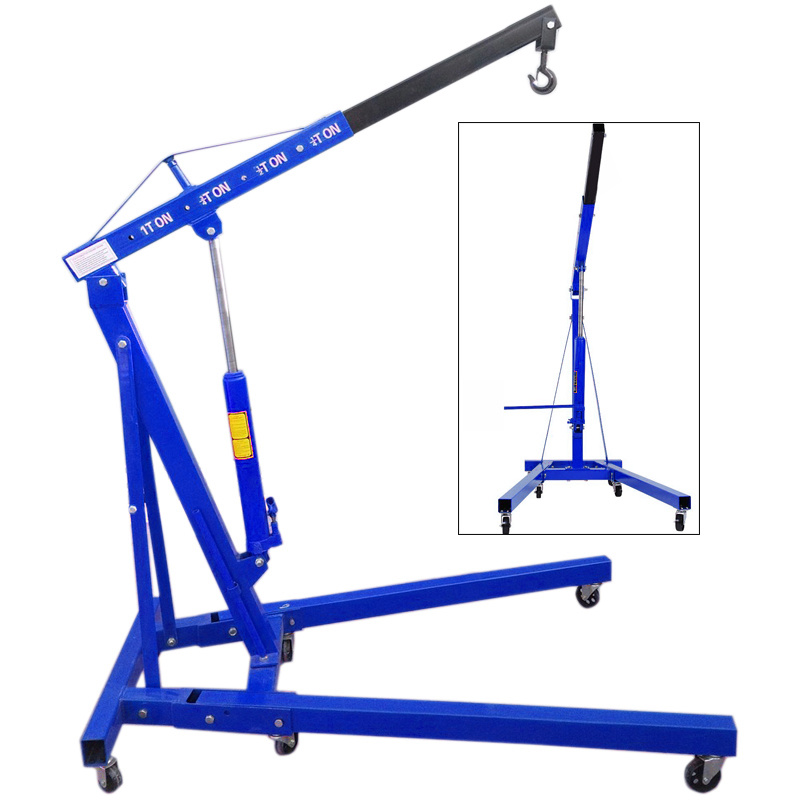 1 Ton Hydraulic Folding Engine Crane Hanger for Workshop Use