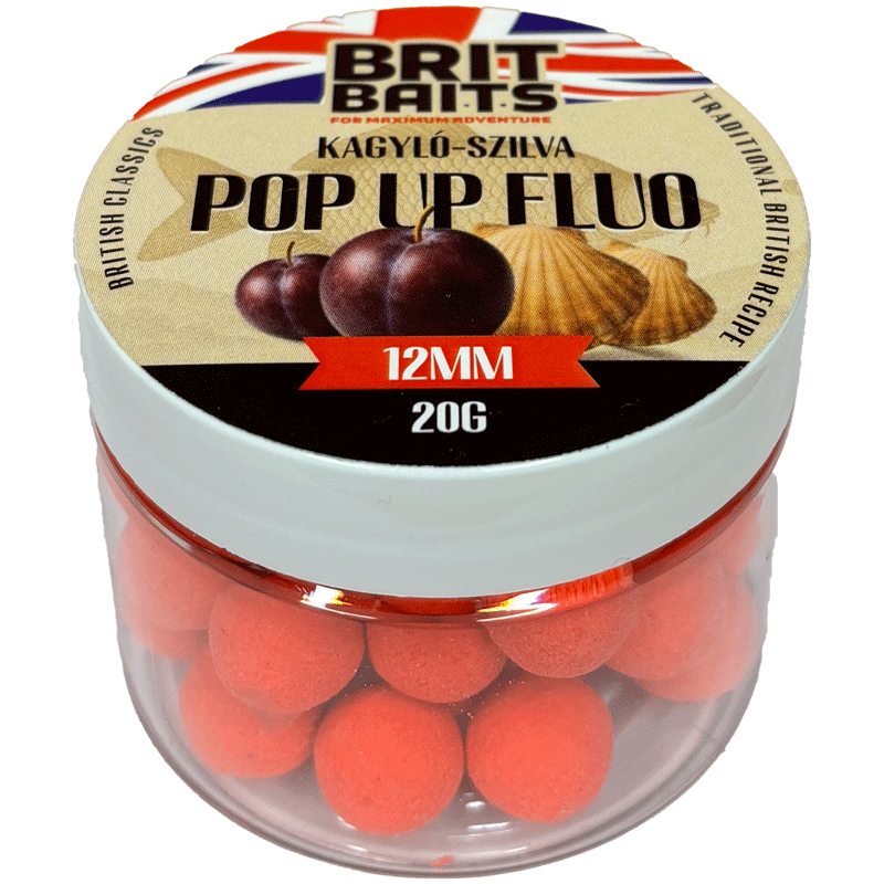 Image of Britbaits Pop Up Fluorescent Mussel-plum 12mm