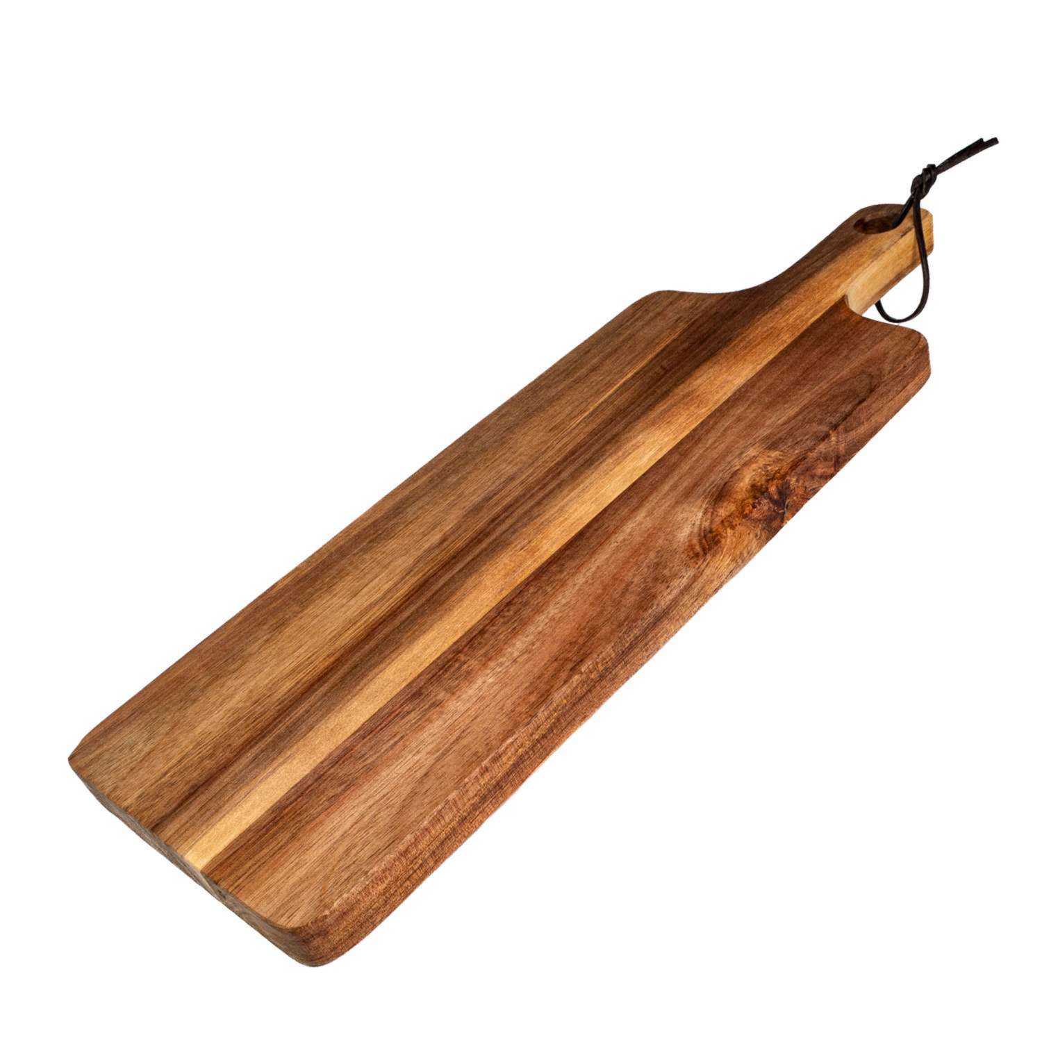 Image of Wooden Cutting Board - Overall Size 43 X 15 X 1.8 Cm - Cutting Surface 33 X 15 Cm - Kitchen Board For Meat, Cheese, Charcuterie, Bread, Vegetables, Serving Board, , Chopping Board