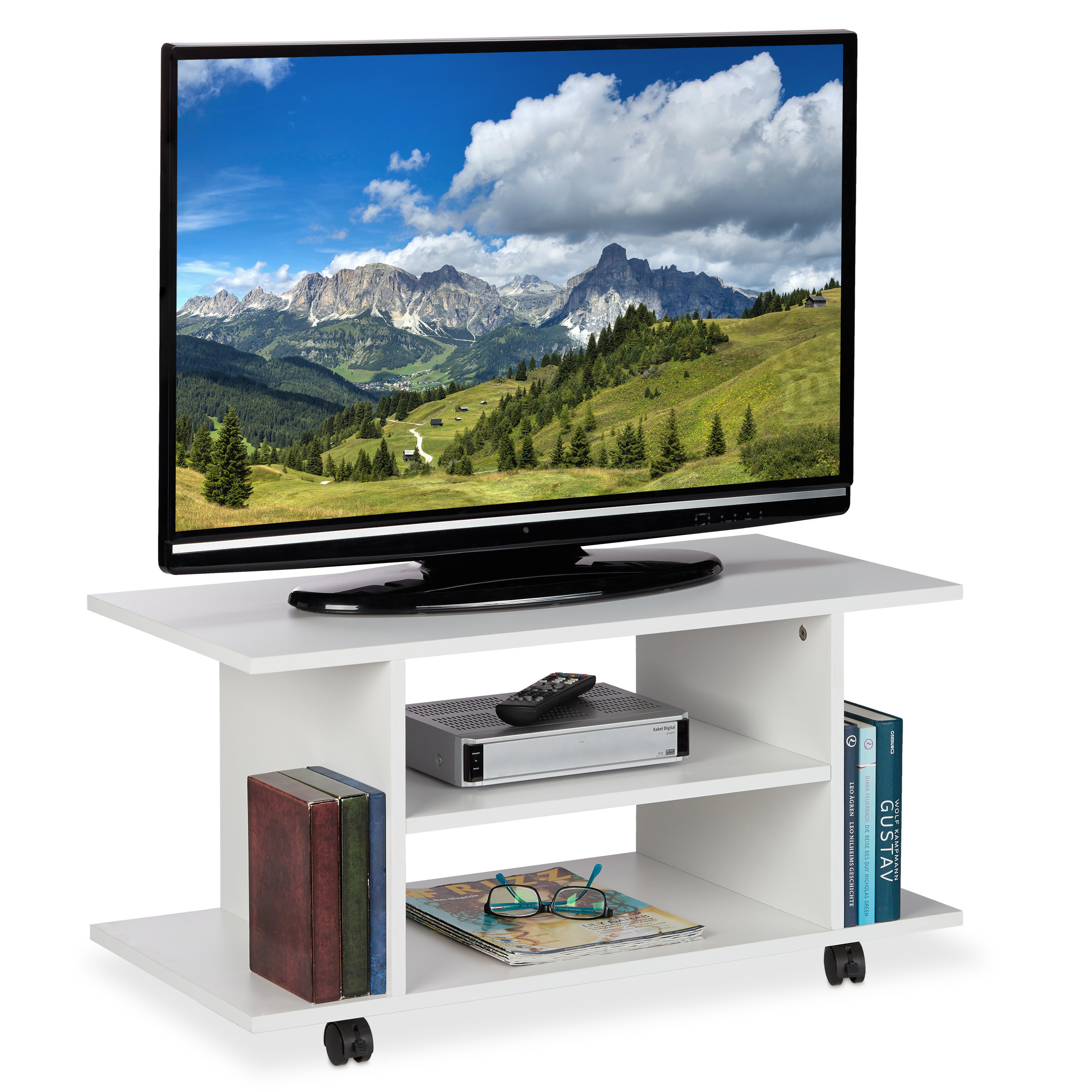 Image of Tv Board In White - (w)80 X (h)40 X (d)40 Cm