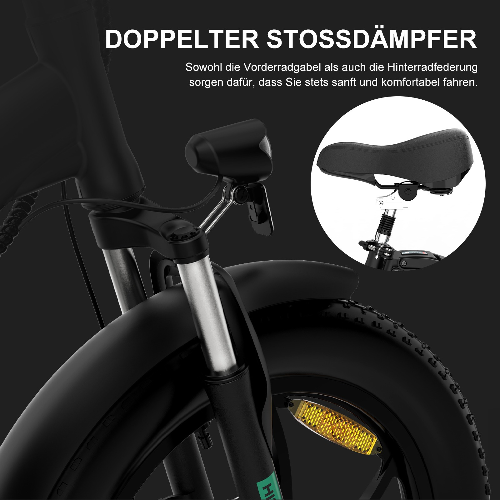 HITWAY E-Bike 20 Zoll Faltrad - 250W Motor, 48V Akku, 35-90km Reichweite