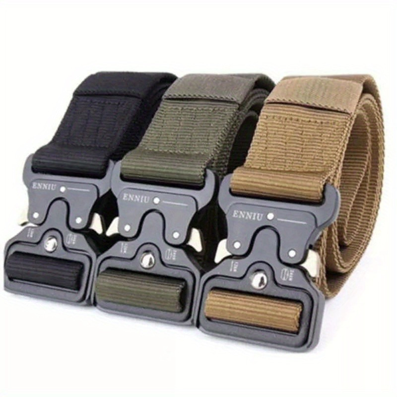 Quick Release Tactical Work Belt for Men in Nylon