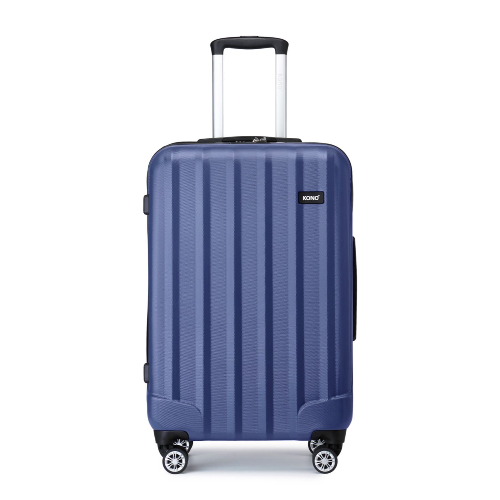 3pcs Of 20/24/28inch Blue Hard Shell Trolley Suitcase Set Twin Wheels Abs Travel Suitcase Luggage Back To School Holiday Gift