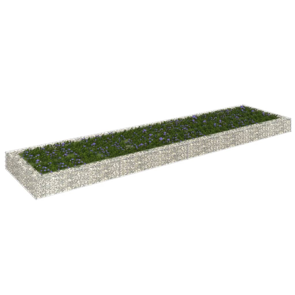 

Gabion lit surélevé en galvanisé 400x100x20 cm