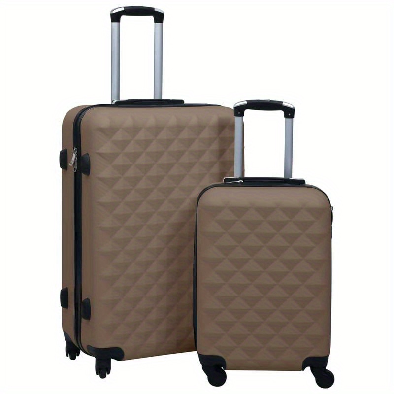 TEMU Hard Shell Trolley Set 2 Pcs. Brown Abs