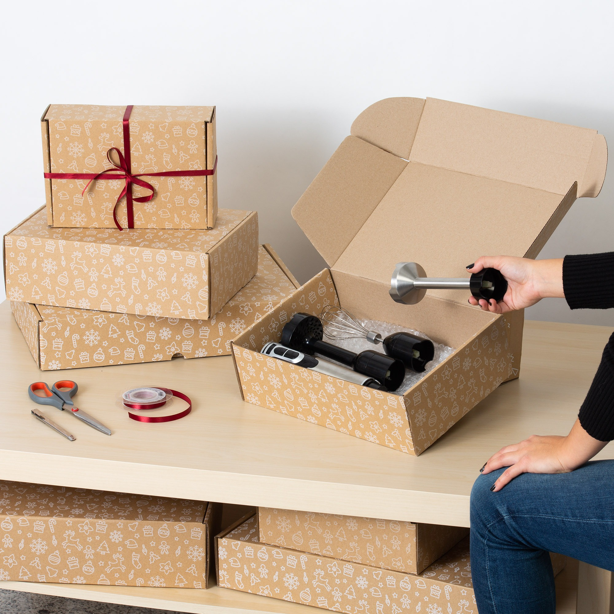 TEMU Cardboard Box Christmas Shipping, Self-assembling Cardboard Christmas Box, Gift Box - Packer Pro