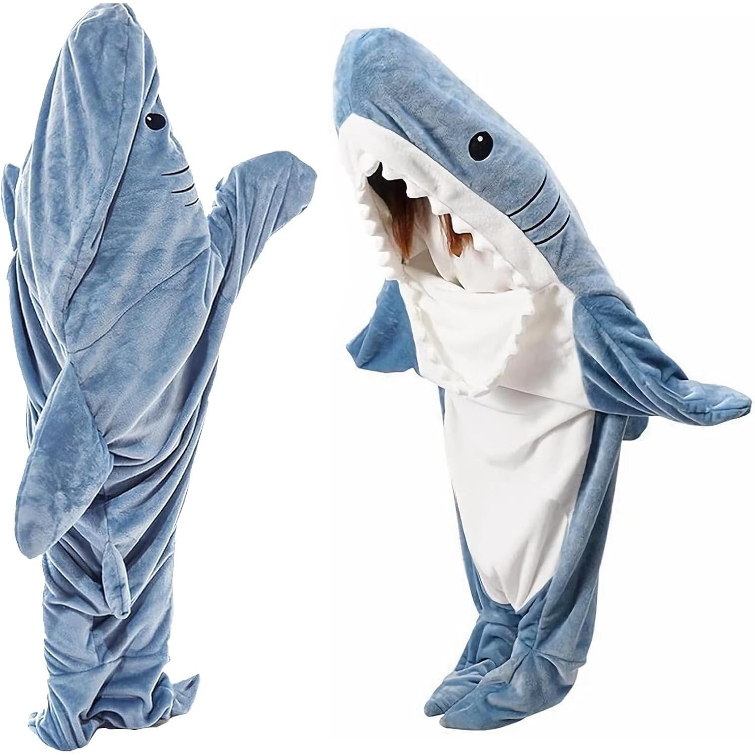 Shark Blanket Shark Blanket With Super Soft, Cozy Flannel With Hood, Shark Onesie, Shark Blanket Hoodie, Shark Sleeping Bag Portable Blanket