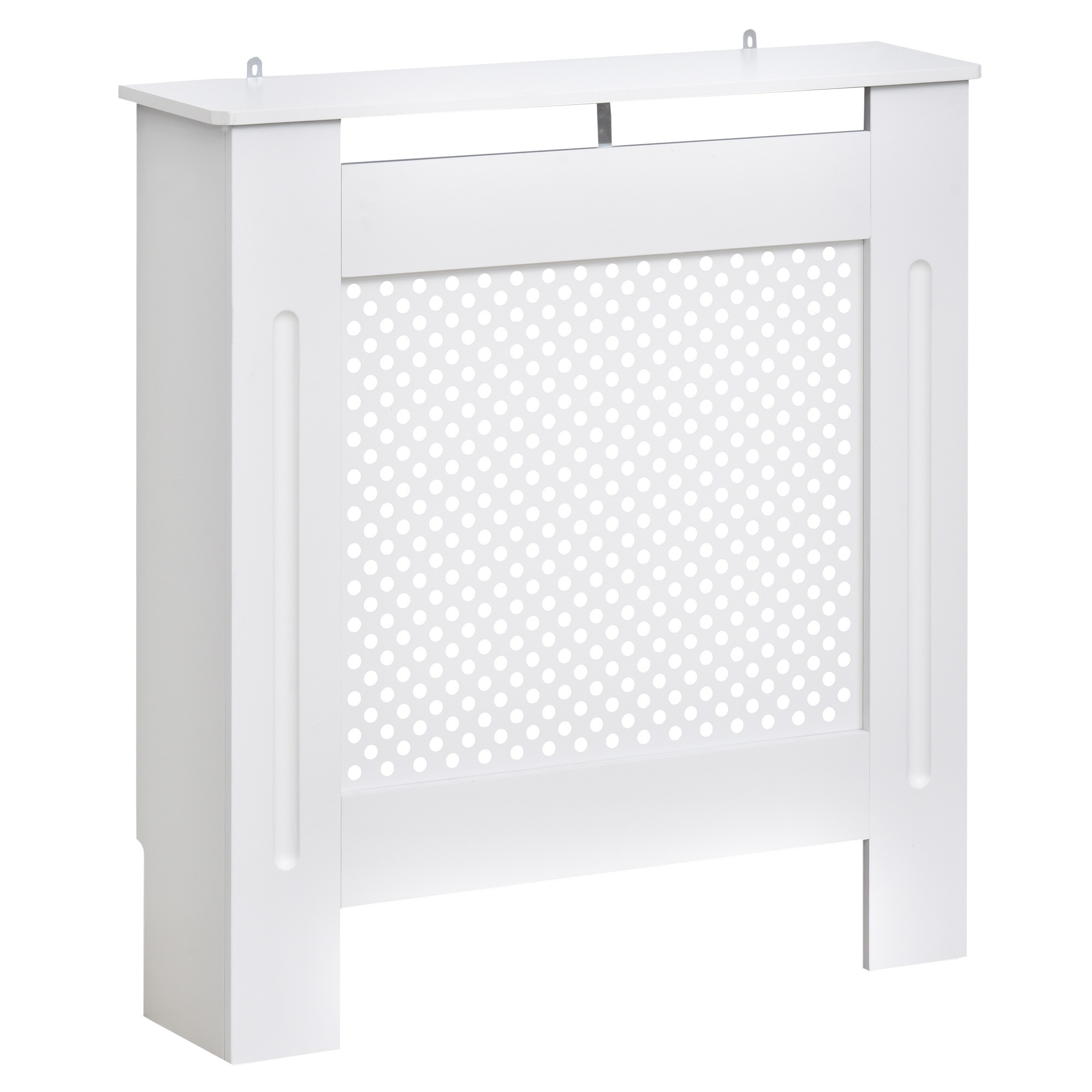TEMU HOMCOM Cache-radiateur, couvercle de radiateur, couverture radiateur, grille ronde, en bois, 78L x 19l x 82H cm, blanc
