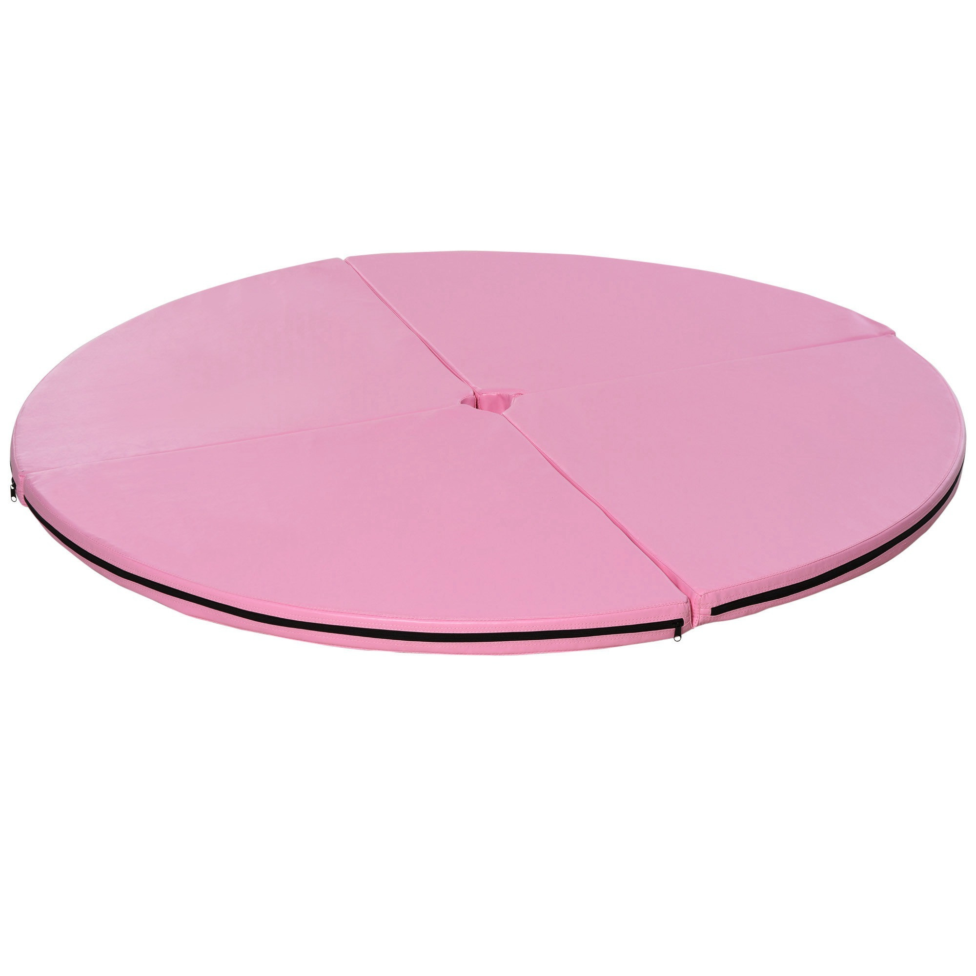TEMU Colchoneta plegable para pole dance HOMCOM - colchoneta para pole dance - colchoneta Ø 150 cm, grosor 5 cm - recubrimiento de plástico rosa