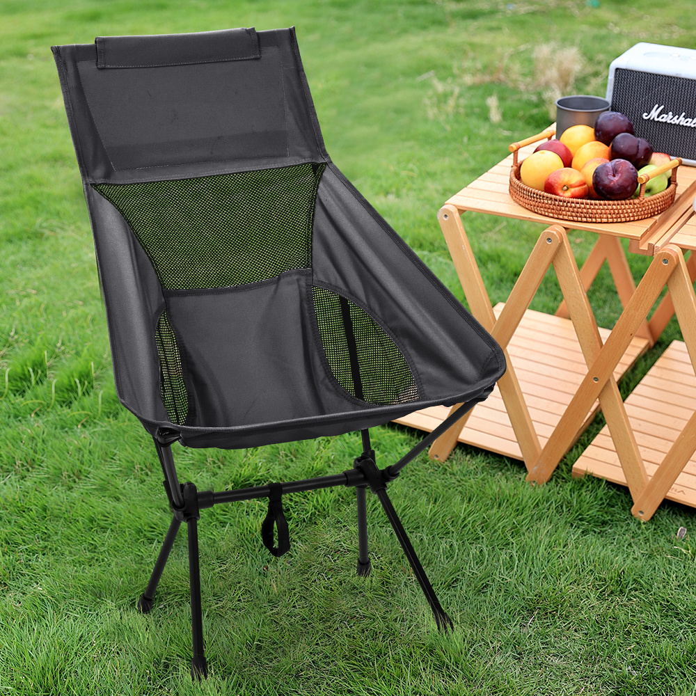folding hiking chair portable camping adjustable height chairs outdoor use for picnic camping painting parties fishing black 41 80 88cm details 10