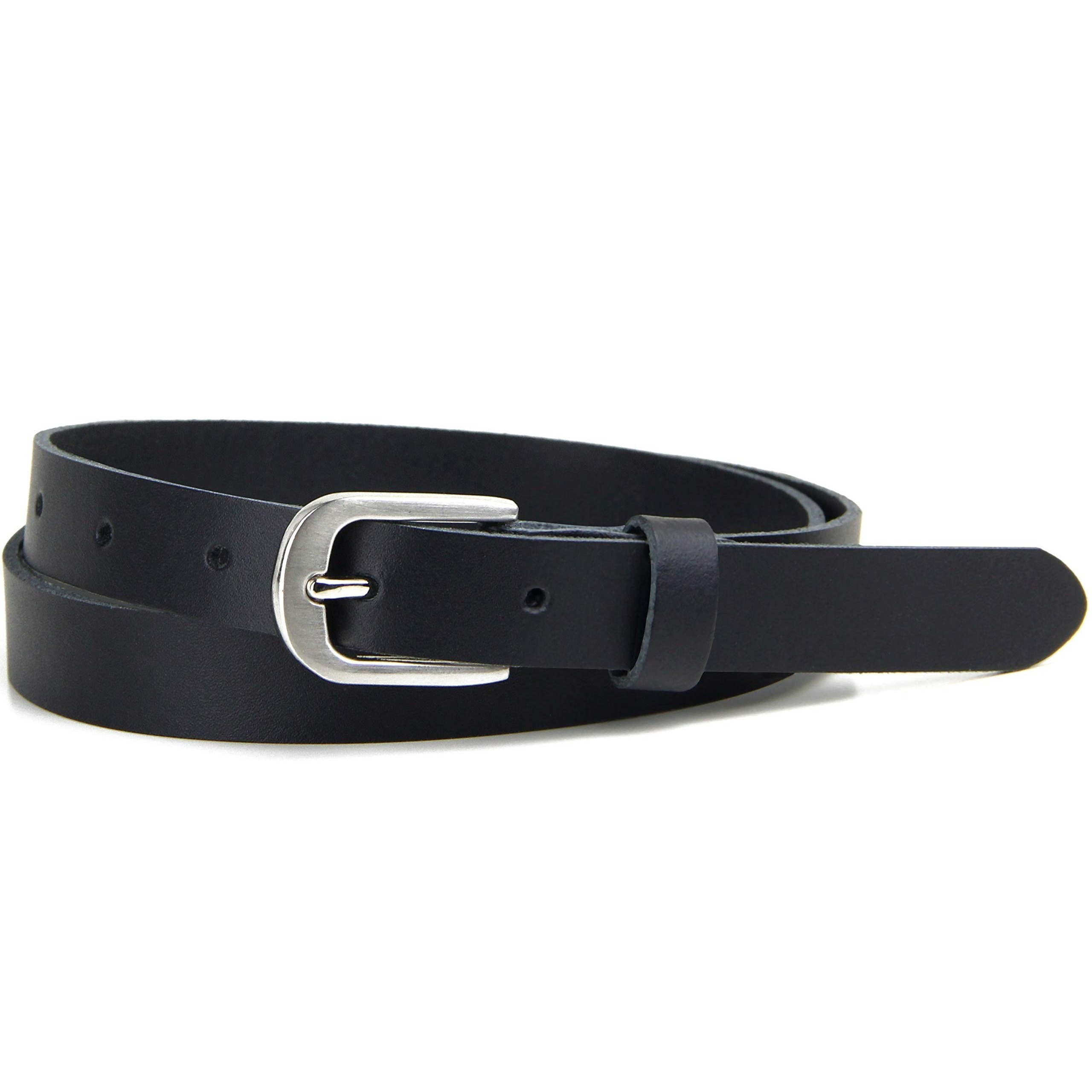 Image of Women's Leather Belt, Made In Germany 2 Cm Narrower Genuine Leather Belt, For Dresses And Suits, 100% Leather