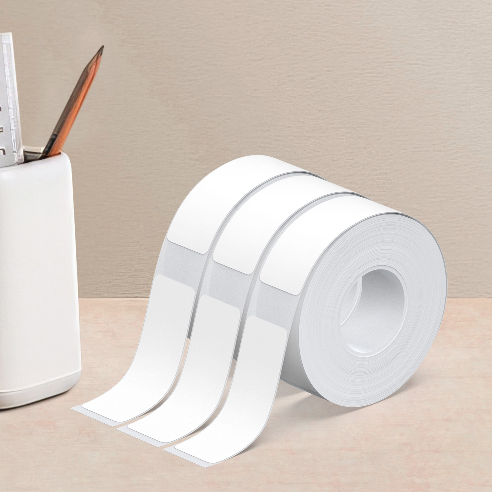 Nastro Per Etichettatrice Nelko P21 - 3 Rotoli Carta Termica 14x40mm, 180 Etichette/Rotolo, Trasparente - Foto 8