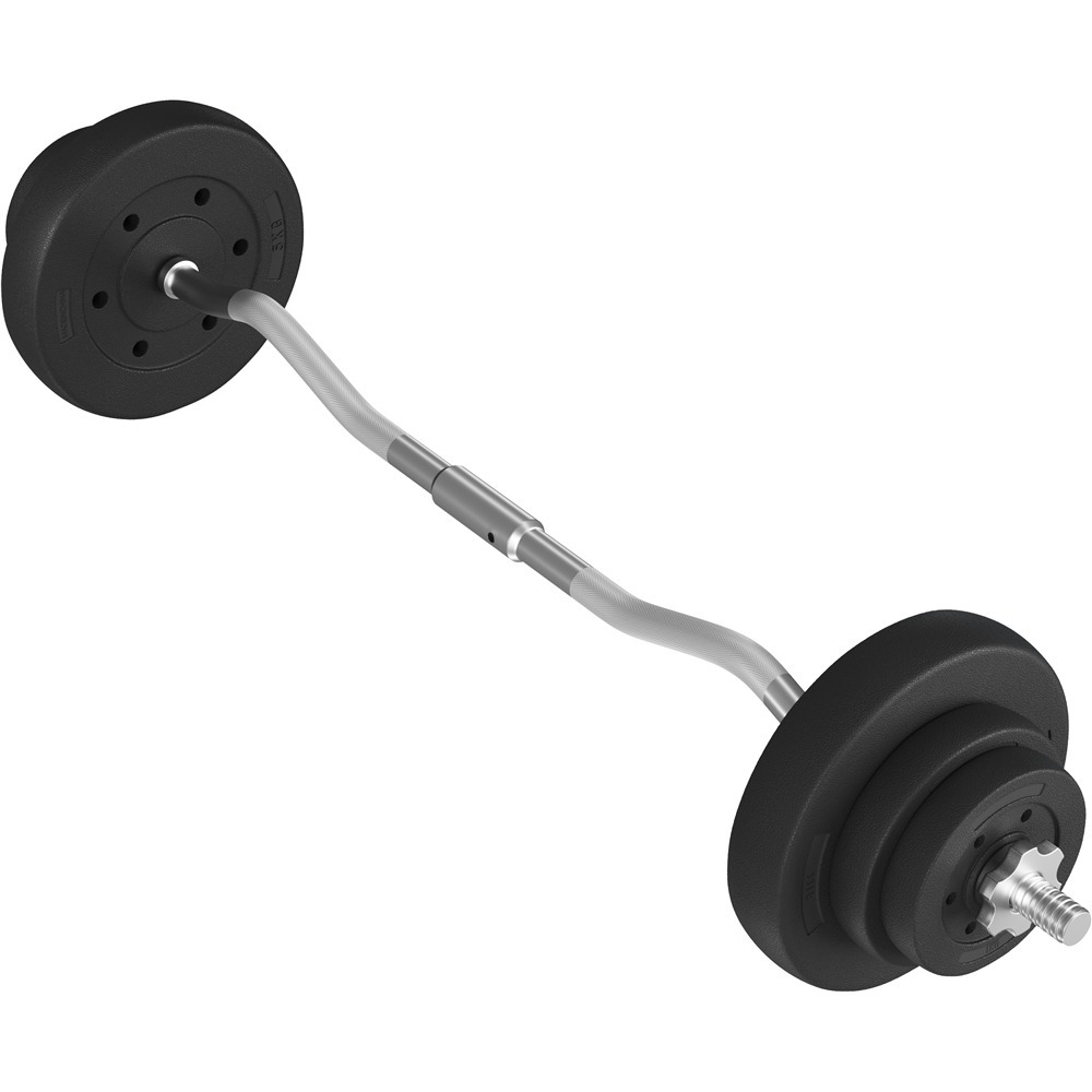 E-shop Costoffs SZ-Hantelset Curlset 20/25/30 kg Langhantel-Set, Hantelstangenset Hantel-Set mit 6 Scheiben, SZ-Stange für Krafttraining, Curl-Stange