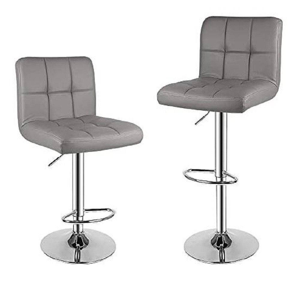 Image of Bar Stools Set Of 2 - Black, , Padded, Height Adjustable Bar Stools
