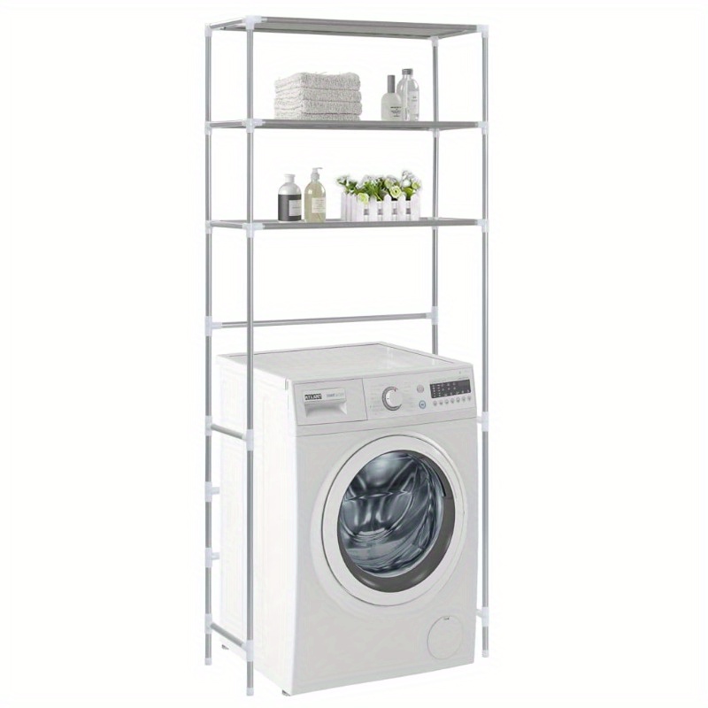 

Washing Machine Shelf 3 Shelves Silver 69x28x169 Cm