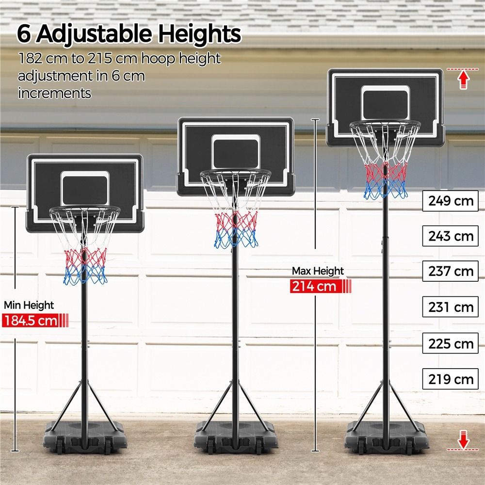 Portable Basketball Hoop and Stand Set, Outdoor Indoor