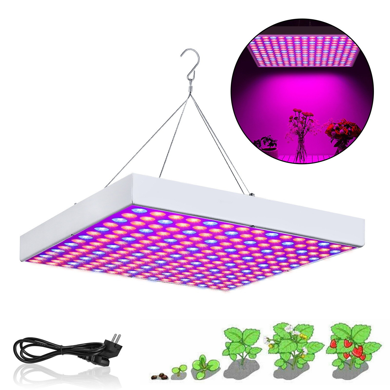 

Led Plant Lamp Garden & Greenhouse Accessories Plant Grow Light 225 Leds, For Greenhouse, Red Blue Full Plant Light For Garden, Flowers, Greenhouse