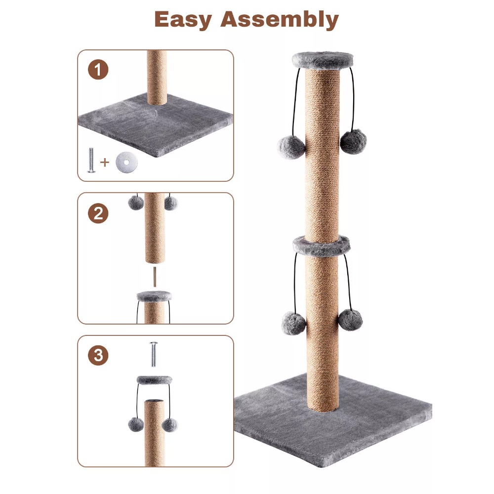 74 CM Cat tree Scratching Post Bed Activity Centre Toys Sisal Scratcher