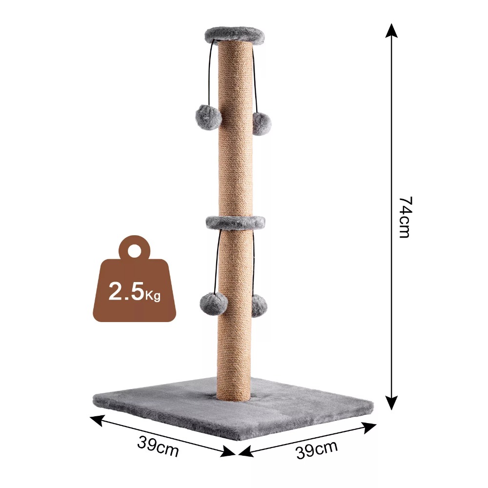 74 CM Cat tree Scratching Post Bed Activity Centre Toys Sisal Scratcher