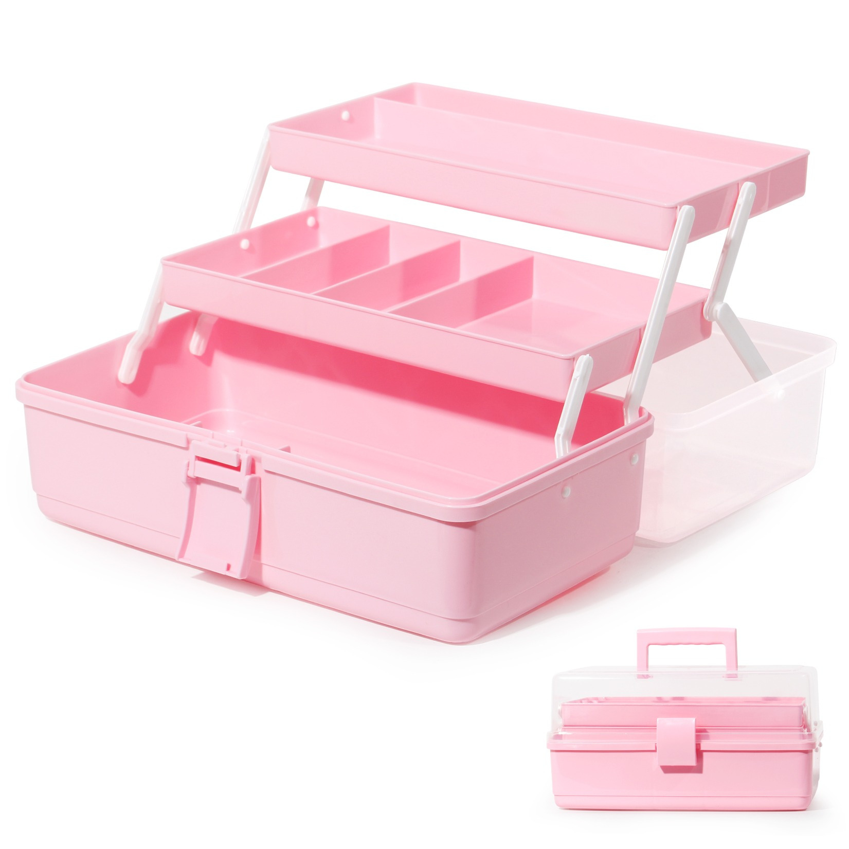 

Wide 31.5cm Storage Box With Compartments, Sorting Boxes, Sewing Kit, Empty Craft Case, Medicine Organizer Box, Fishing Tackle Box, Storage For Small Items, Hair Elastics