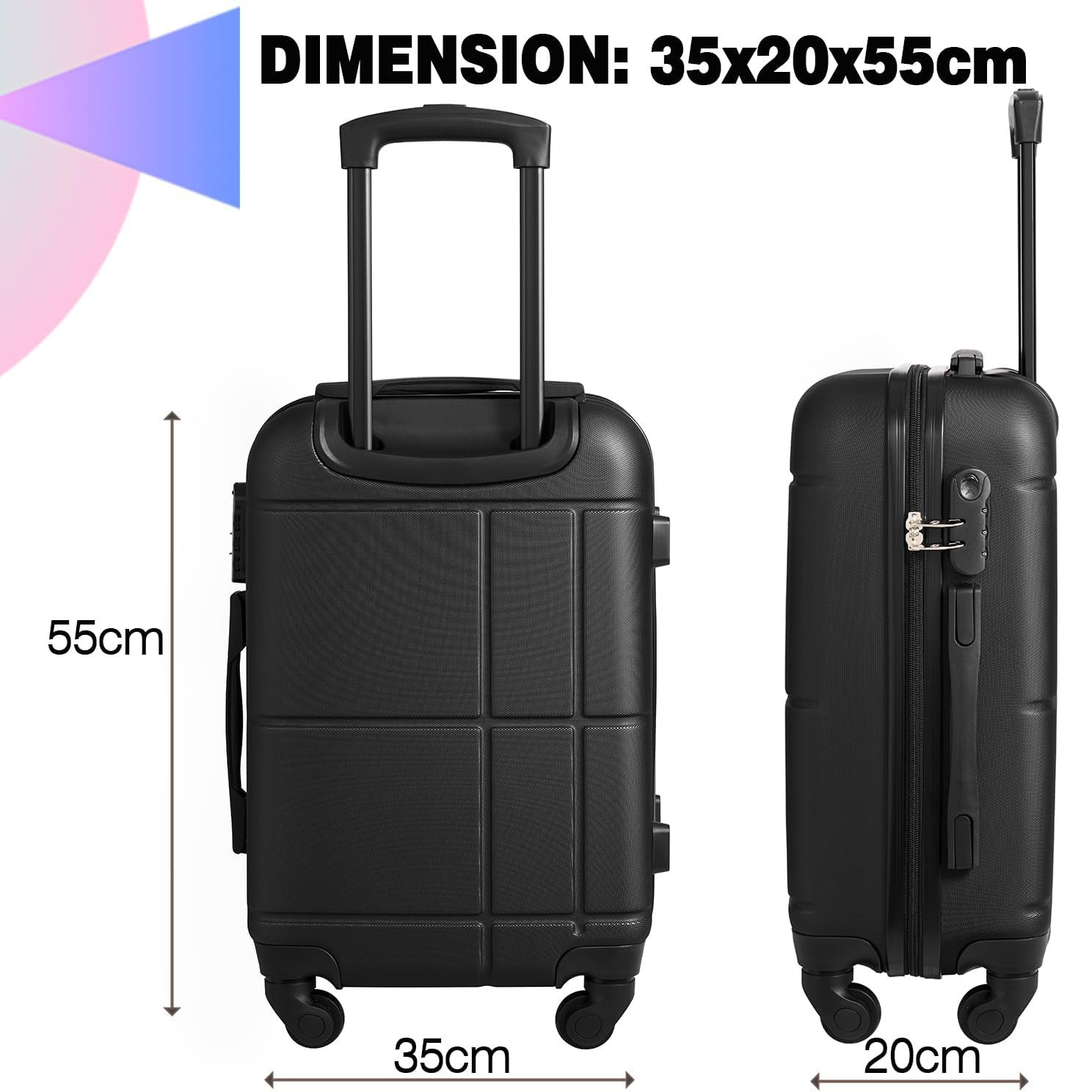 cabin suitcase ryanair cabin bags 55 x 35 x 20cm lightweight