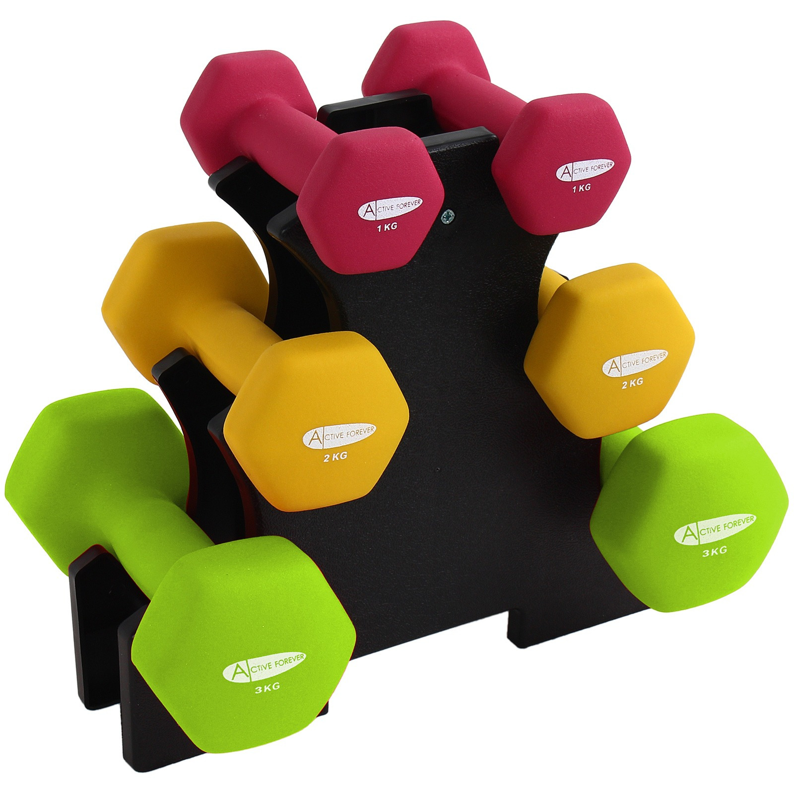 TEMU Weights Dumbbells Set With Stand Dumbbells In Pairs Non-slip Hand Weights Dumbbells In 1kg 2kg 3kg