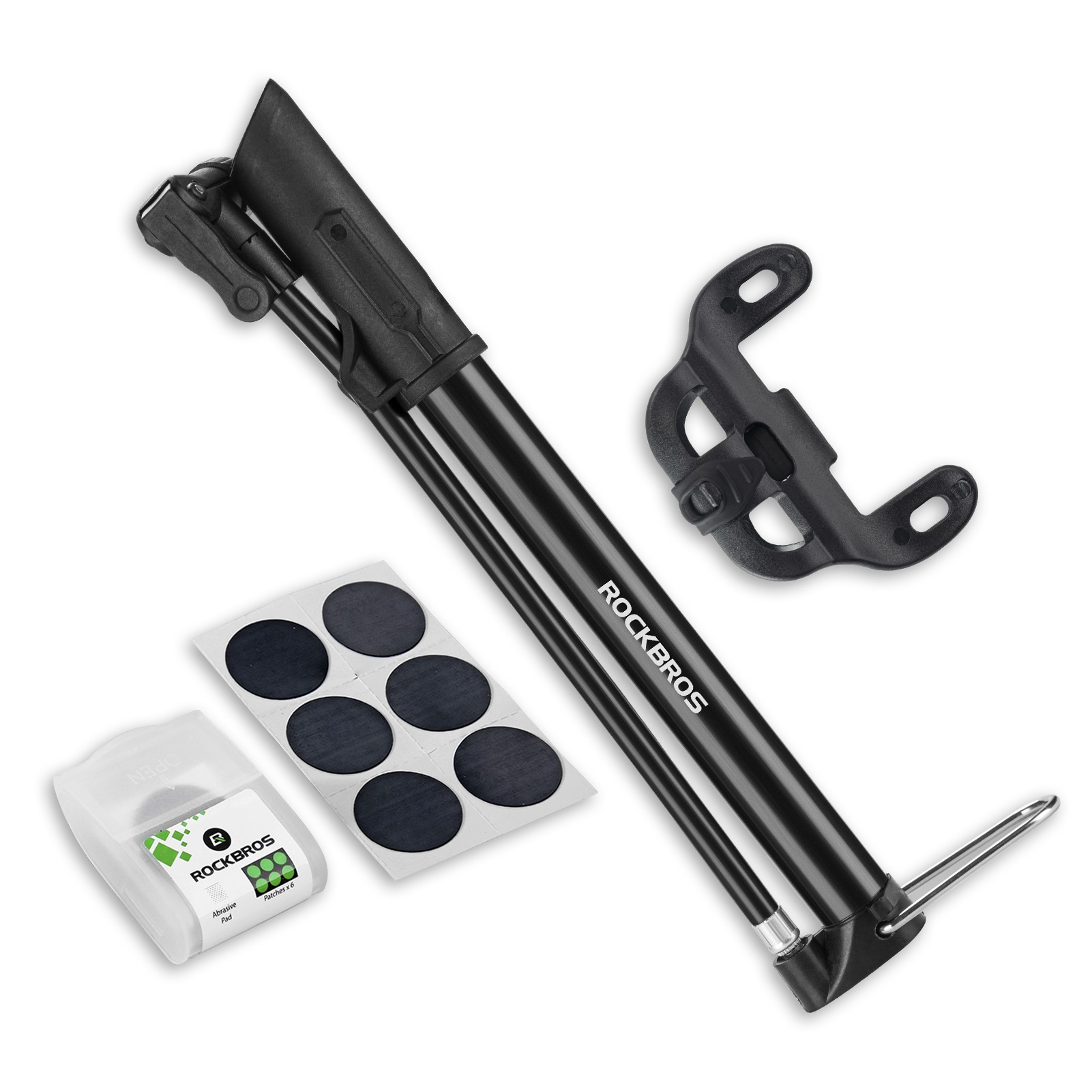 Rockbros 1 Piece Bicycle Floor Pump Air Pump & Mini 120 Psi High Pressure Foot Pump