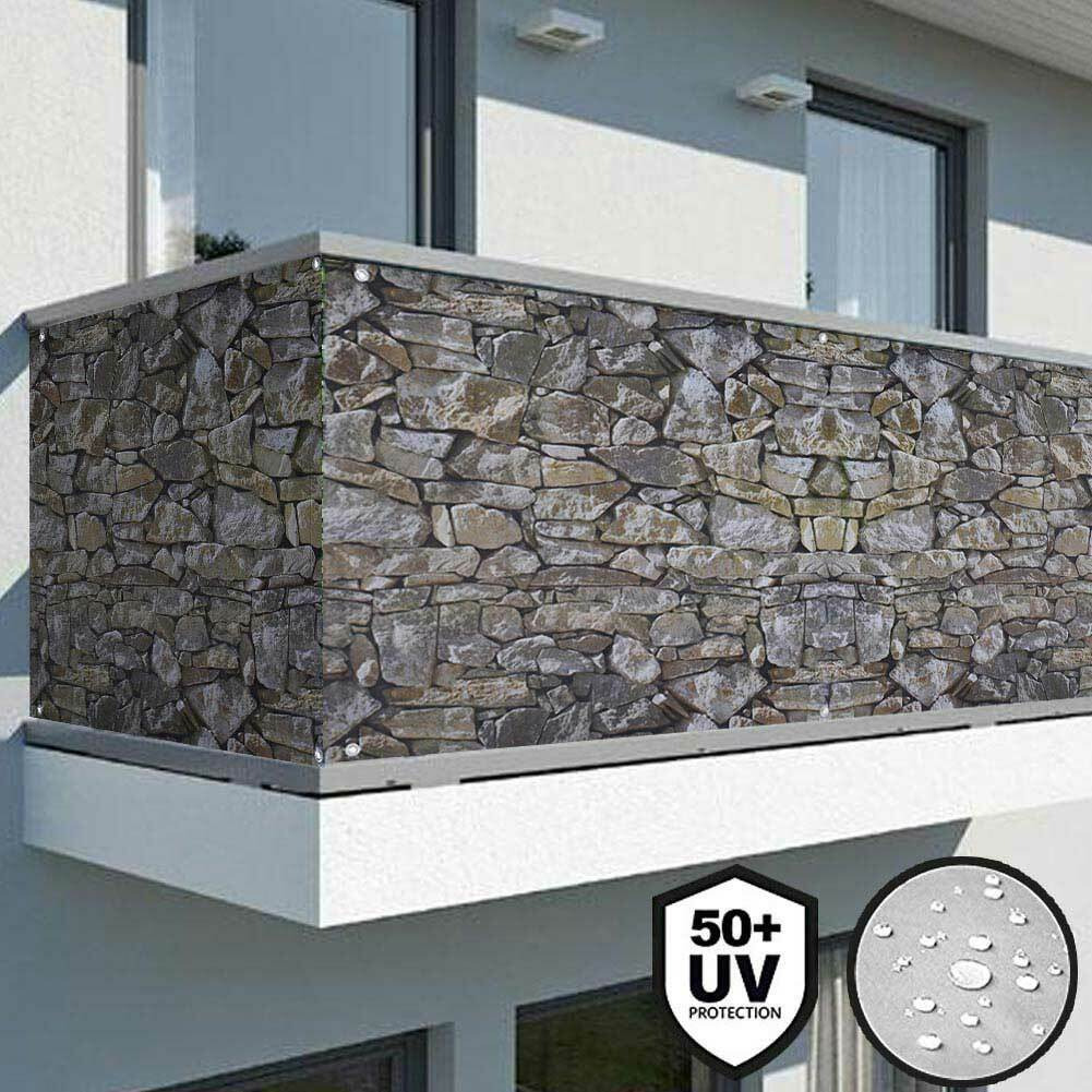 E-shop BAKAJI Winddichte Frangi Windschutz für Balkonbrüstung Größe 600 X 90 cm in PVC-Stoff mit Ösenbefestigungsschnur 24mt Inklusive Verfügbar in 3