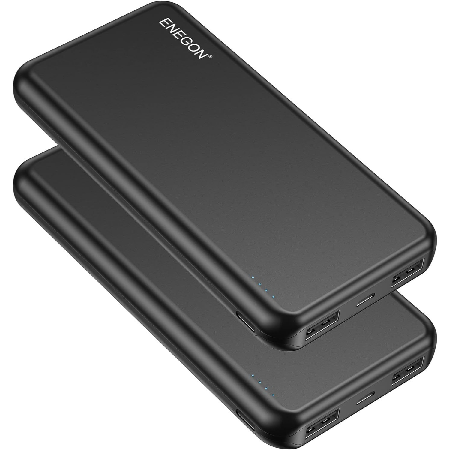 TEMU 10000mAh 2-Pack de energía portátil, estación de energía Universal USB-C, de energía de polímero de litio, 4 puertos Dual USB/ batería alimentado para iPhone/, tabletas y más.