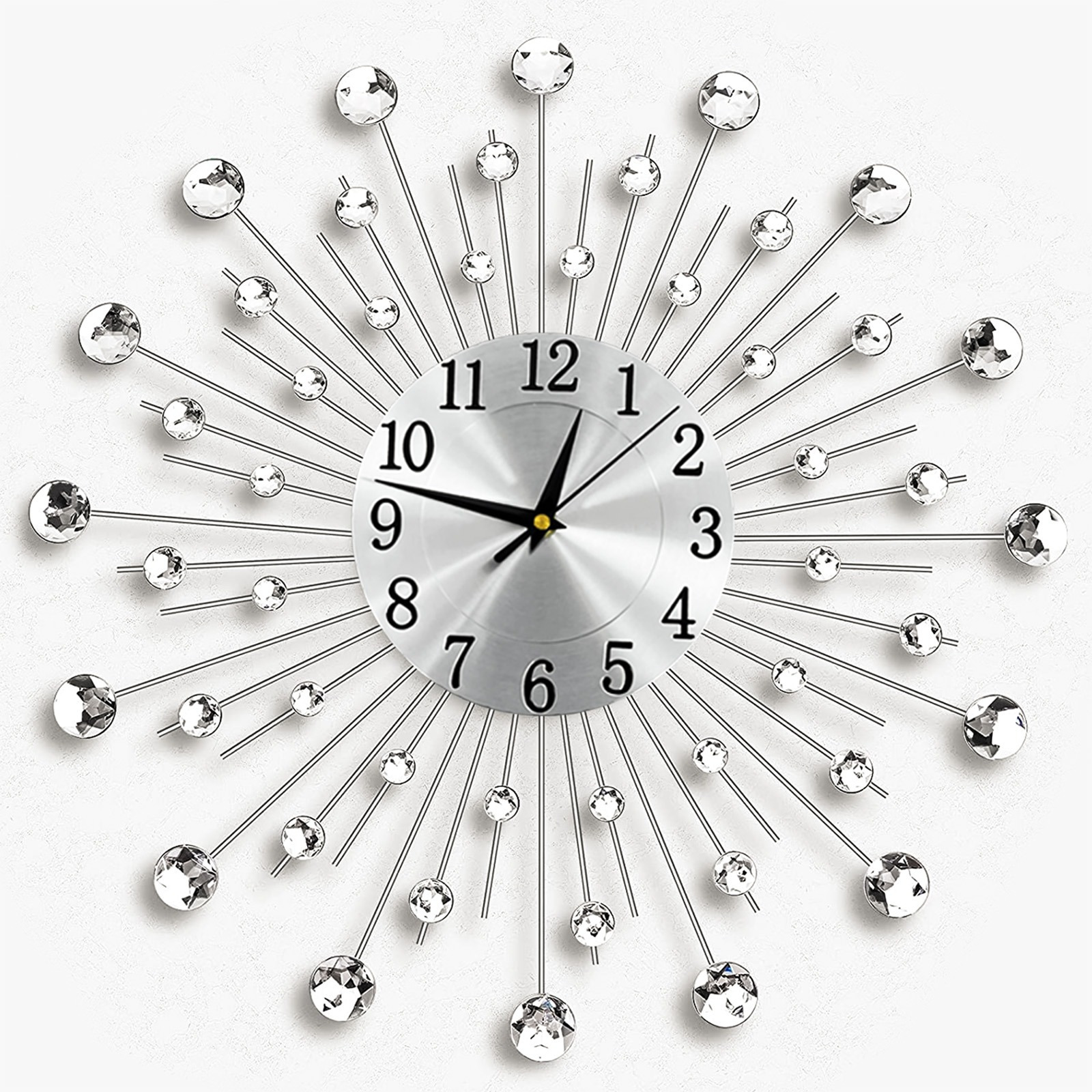 TEMU Wall Clocks Modern Wall Clock Flower Wall Clock Clock For Living Room Bedroom Home Wall Art Decoration - 45cm