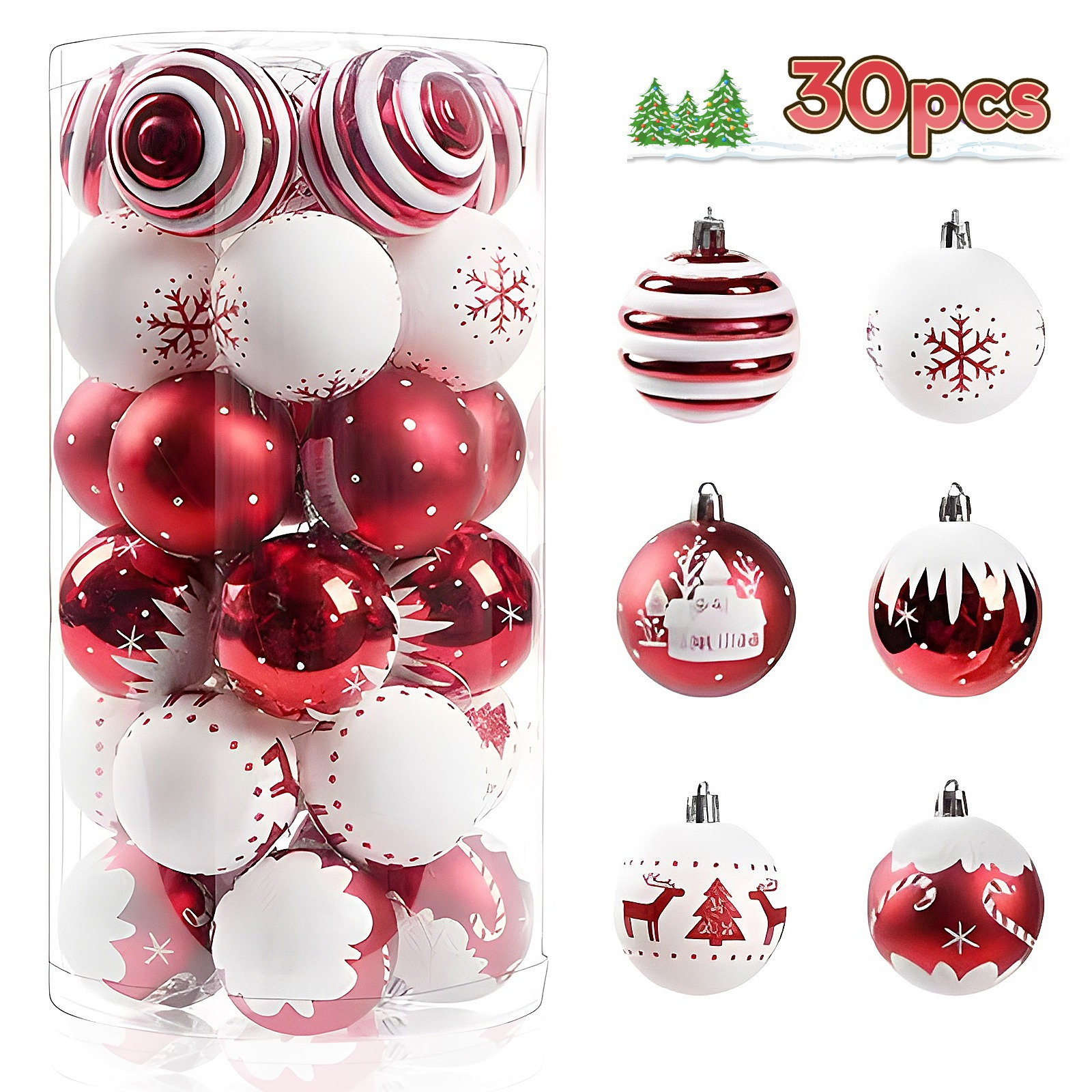 TEMU Christmas Tree Ornaments Christmas Balls Ps Plastic - Christmas Tree Decoration & Christmas Tree Ornaments Christmas Decoration Christmas Tree