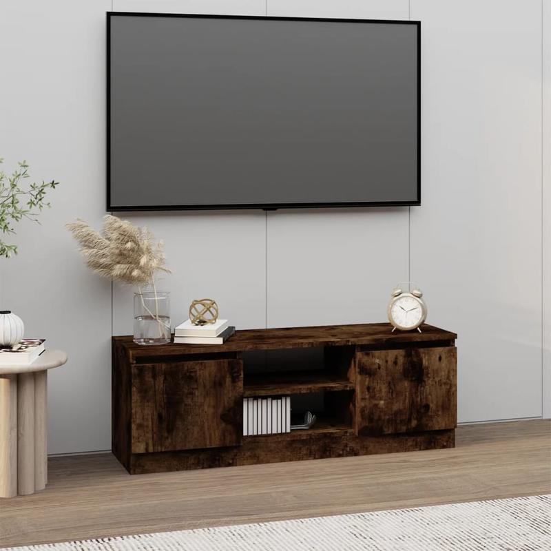 TEMU Tv Cabinet With Door Smoked Oak 102x30x36 Cm
