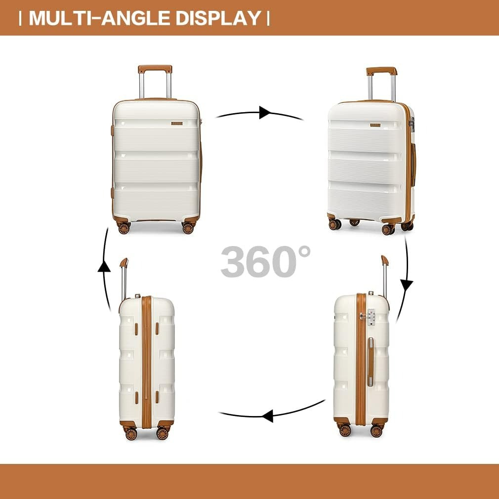 Kono 24-Inch Medium Check-In Luggage with TSA Lock