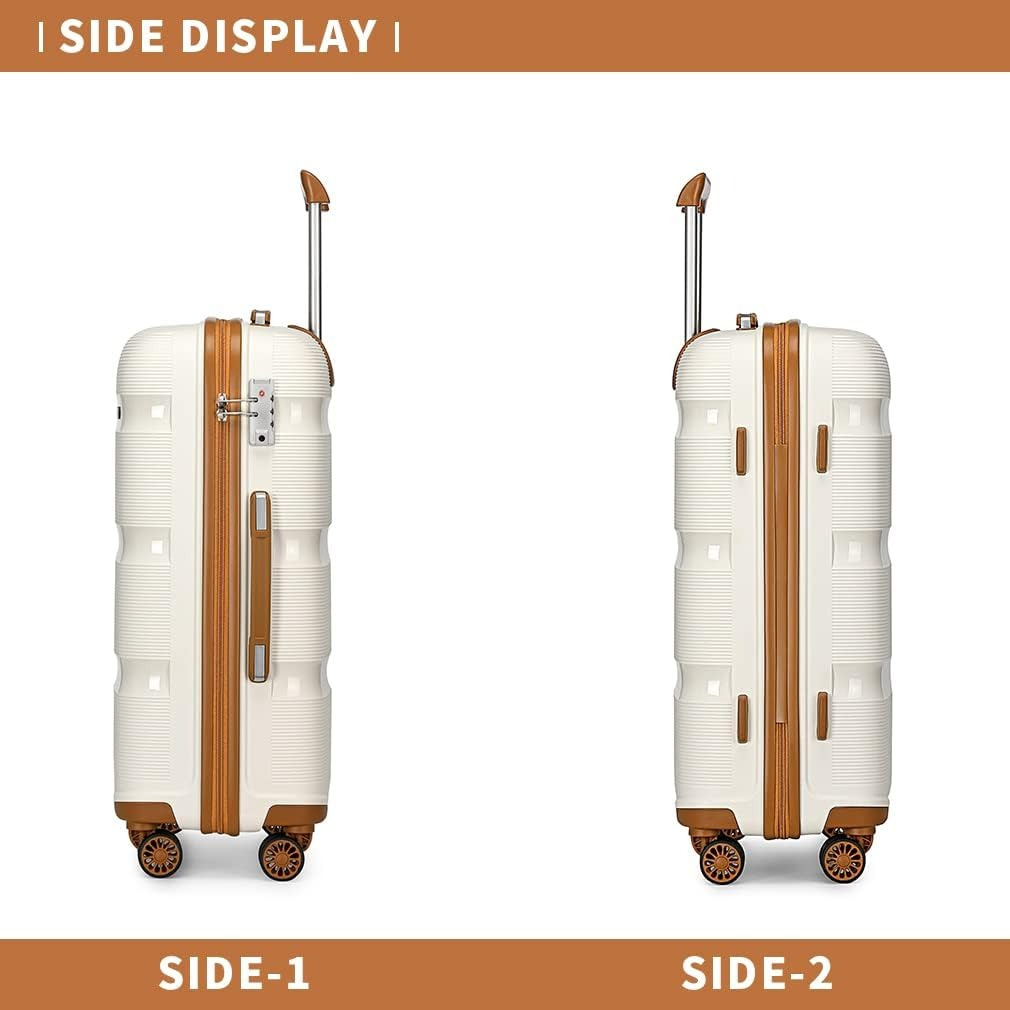 Kono 24-Inch Medium Check-In Luggage with TSA Lock