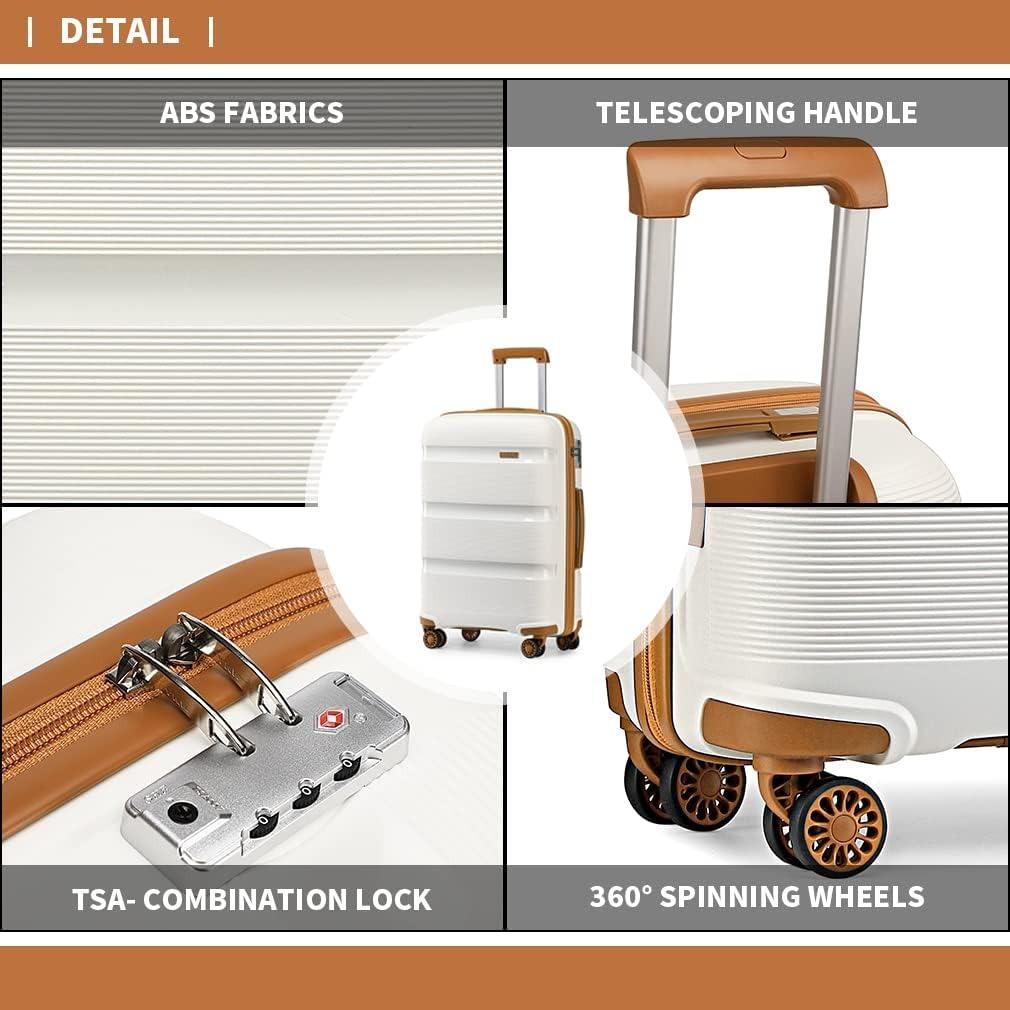Kono 24-Inch Medium Check-In Luggage with TSA Lock