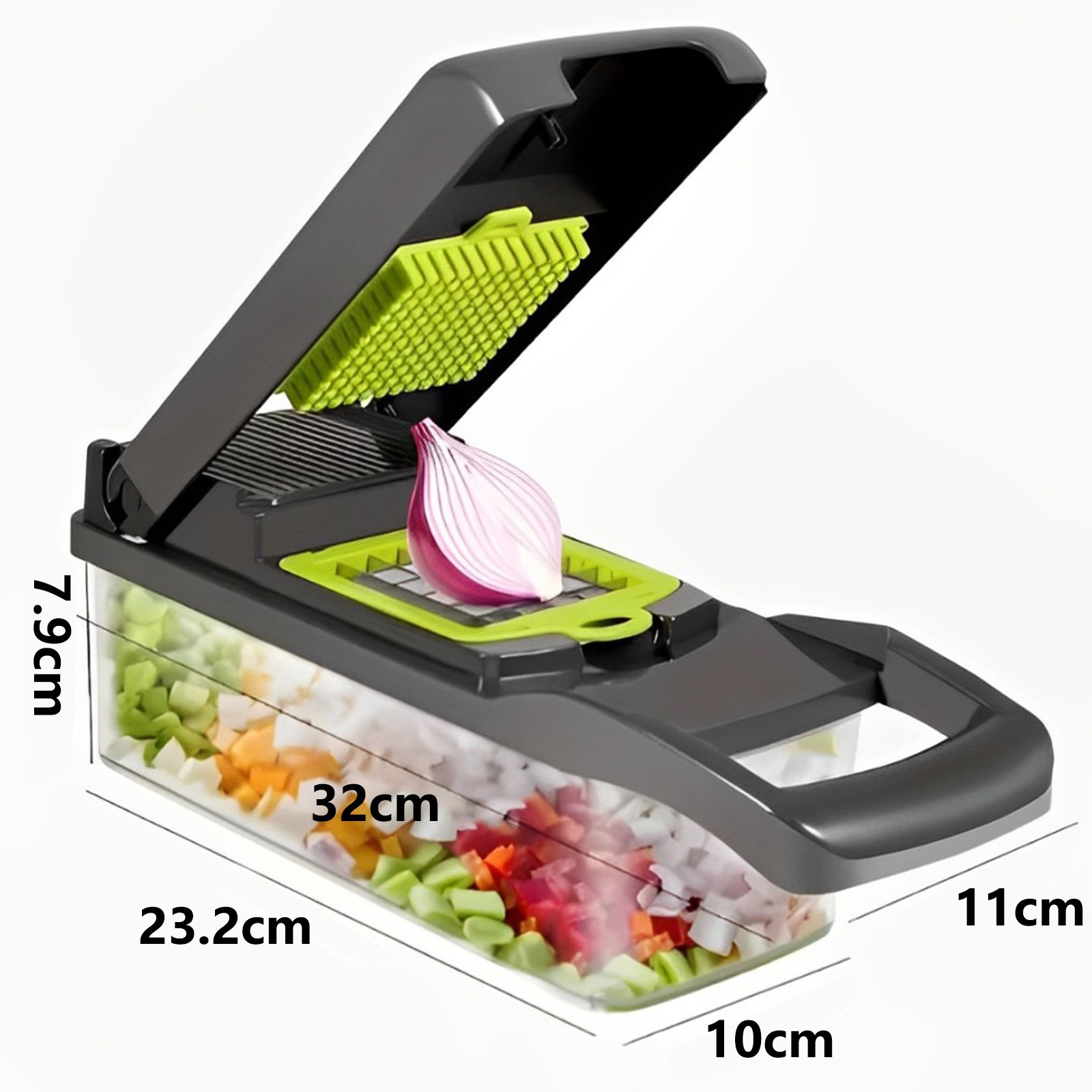 TEMU Utensile multifunzionale per tagliare le verdure Set trituratore da cucina da 16 pezzi, , tritapatate, cestello di scarico per , set trituratore