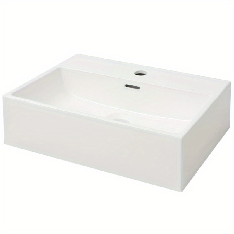 

Ceramic Sink With Faucet Hole White 51.5x38.5x15 Cm/20.2x15x5.9 Inch