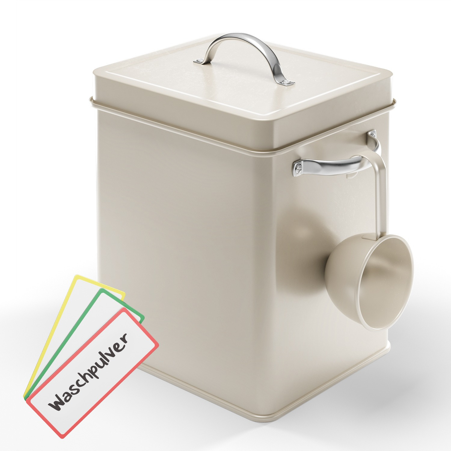 TEMU &schiller Washing Powder Storage Box 6.5 L, Metal Detergent Box, Detergent Container With Dispenser, Box For Dishwasher Powder, Storage Box For