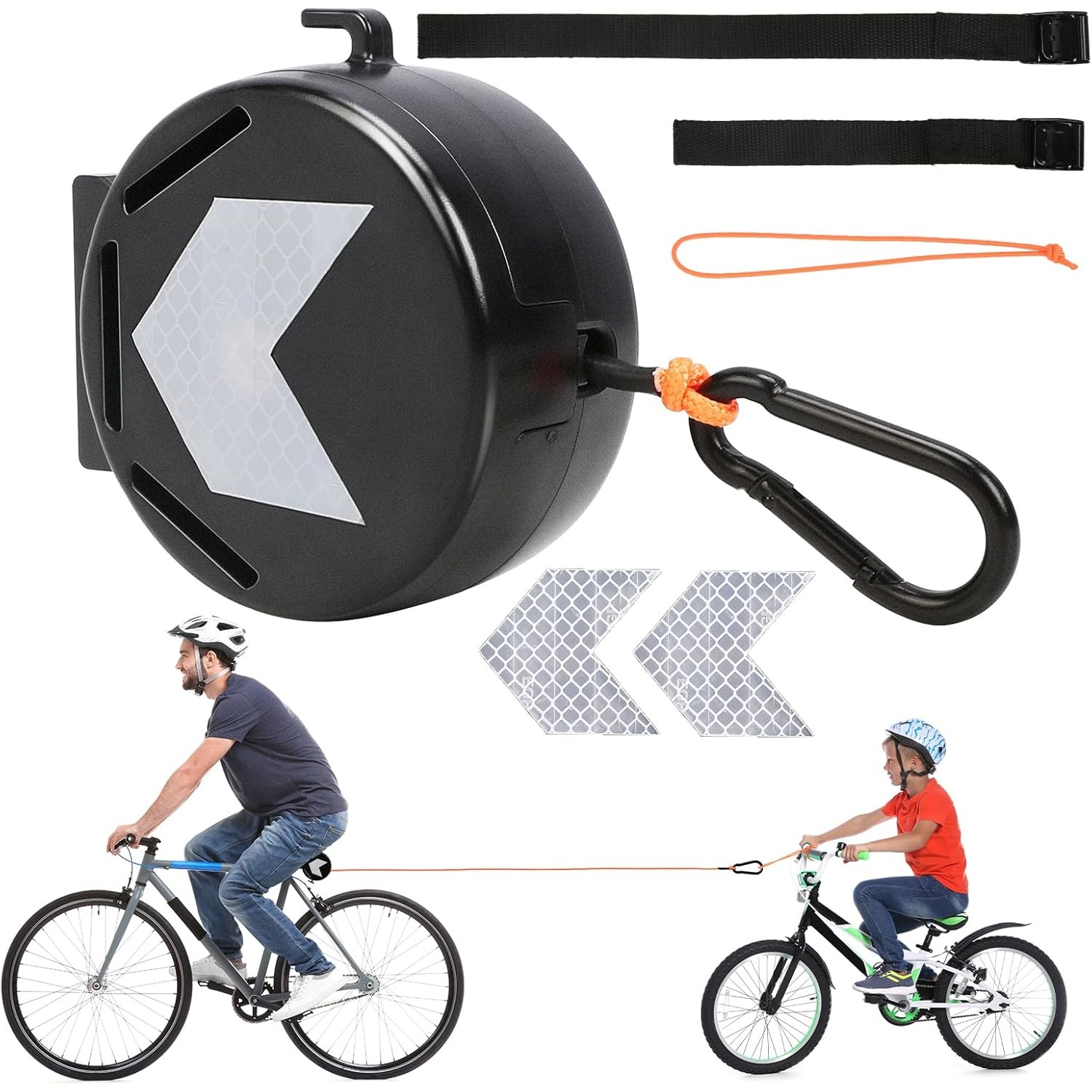 TEMU Honmok Bicycle Tow Rope For Kids 2m Bicycle Traction Rope Retractable Bicycle Tow Rope Parent-child Towing Rope Tow System Load Capacity 120kg