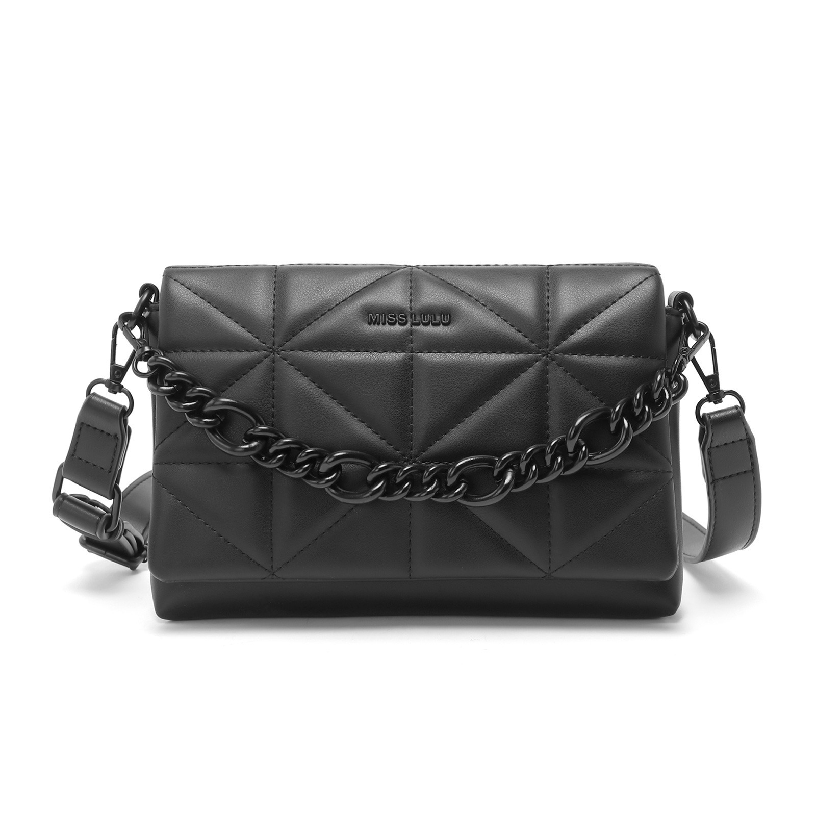 Image of Miss Lulu Small Shoulder Bags For Women, Soft Classic Quilted Handbags With Wide Straps Pu Leather Mobile Phone Shoulder Bag As Holiday Gift For Girls