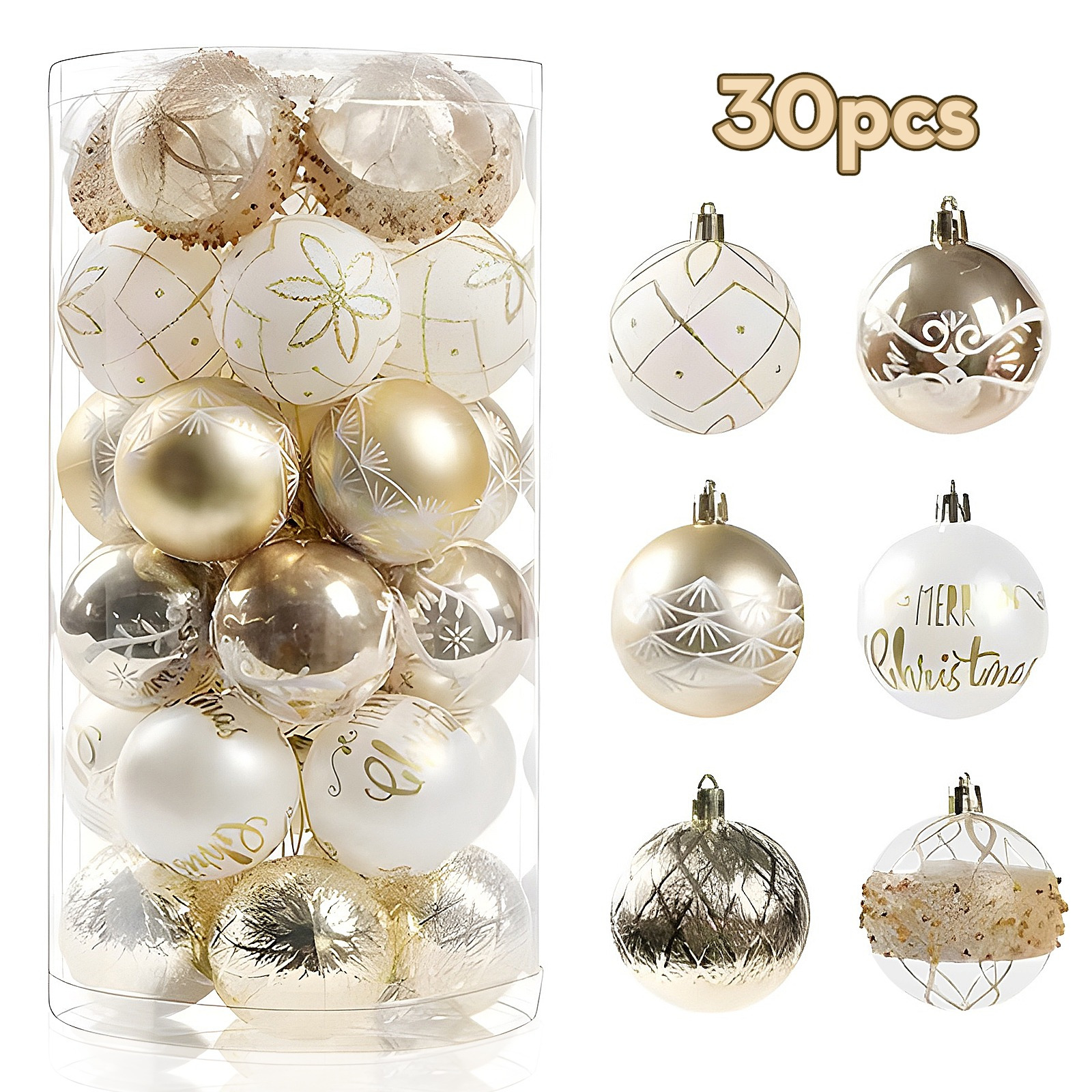TEMU Christmas Tree Ornaments Christmas Balls Ps Plastic - Christmas Tree Decoration & Christmas Tree Ornaments Christmas Decorations Christmas Tree