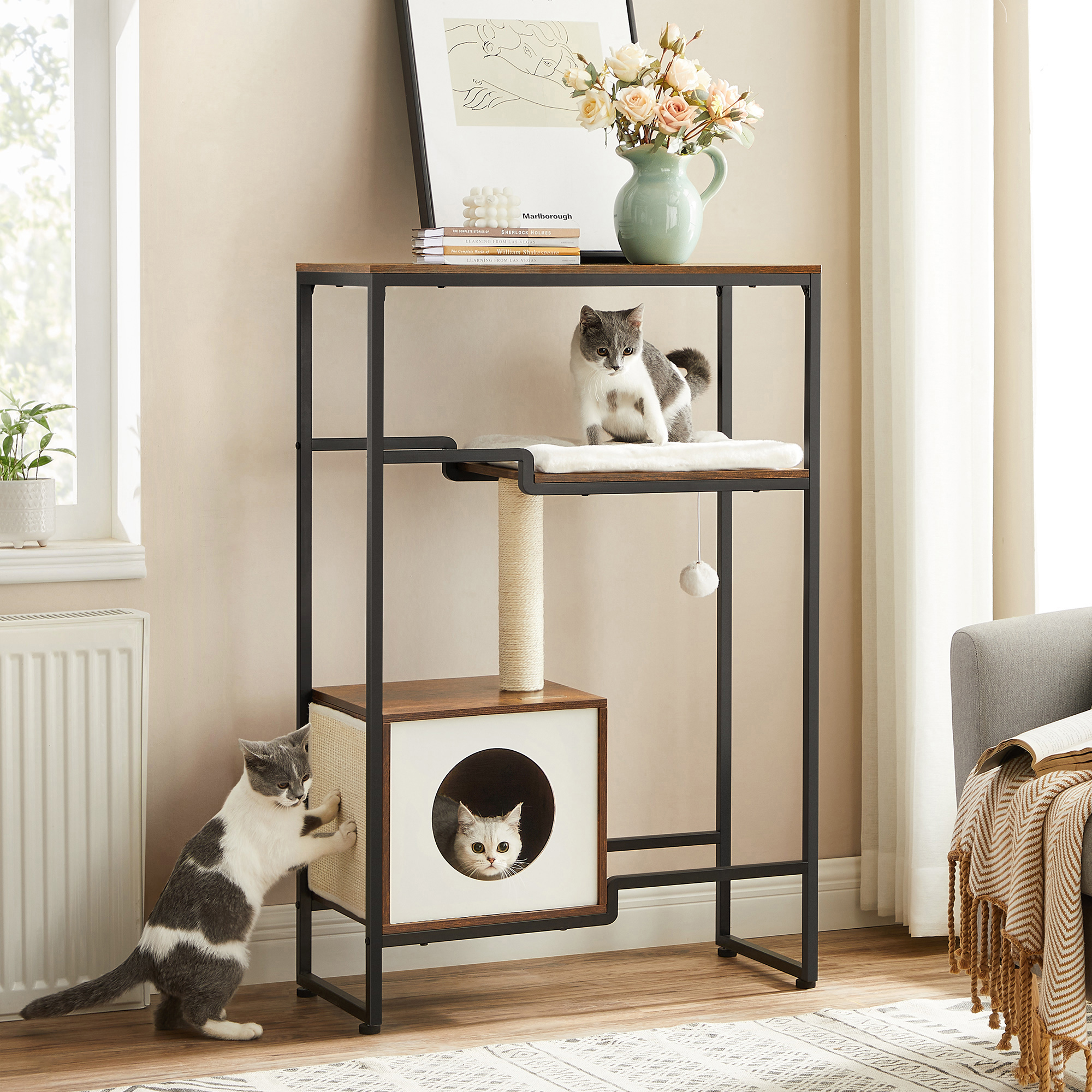 

Feandrea Cat Tree, Cat Tree, 2-in-1 Furniture,