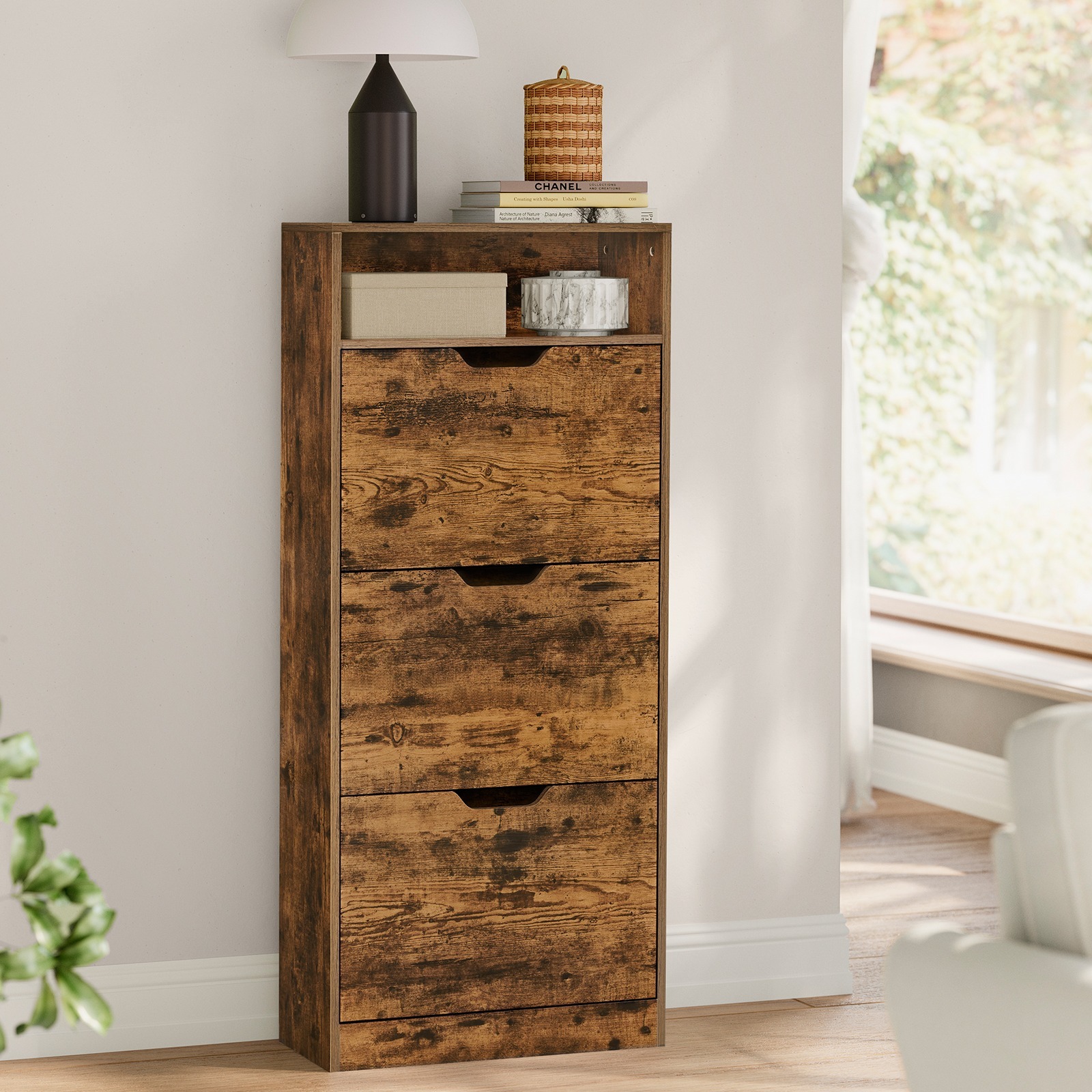 E-shop Schuhschrank 2 , Schuhkipper, Schuhregal, Schuhaufbewahrung, offenes Fach, Trennwand verstellbar