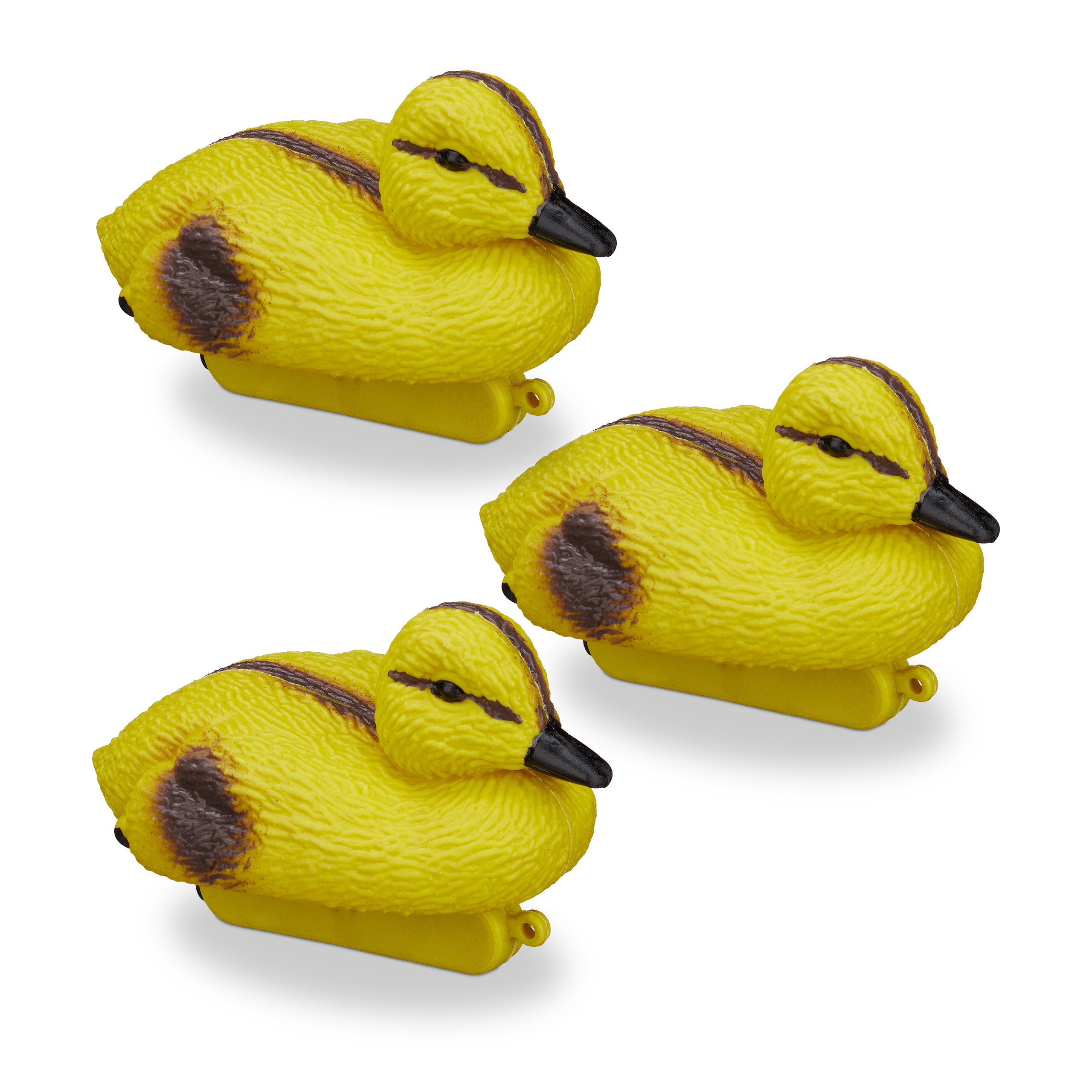 3x Yellow Baby Decorations
